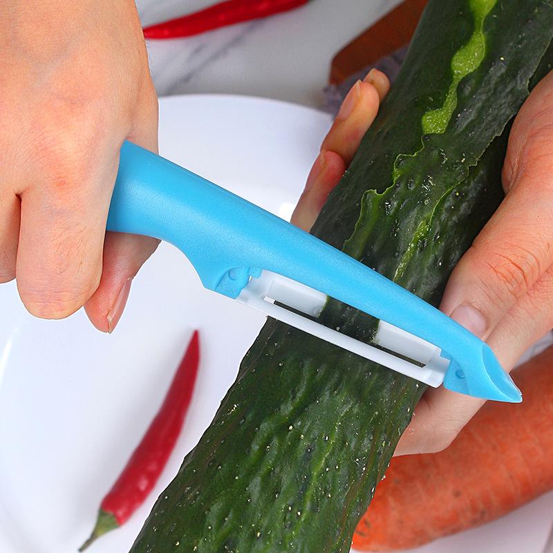 1 шт. Овощечистка для фруктов и овощей Керамическая дынечистка Многофункциональная цельная плоская овощечистка для фруктов и овощей Кухонные принадлежности