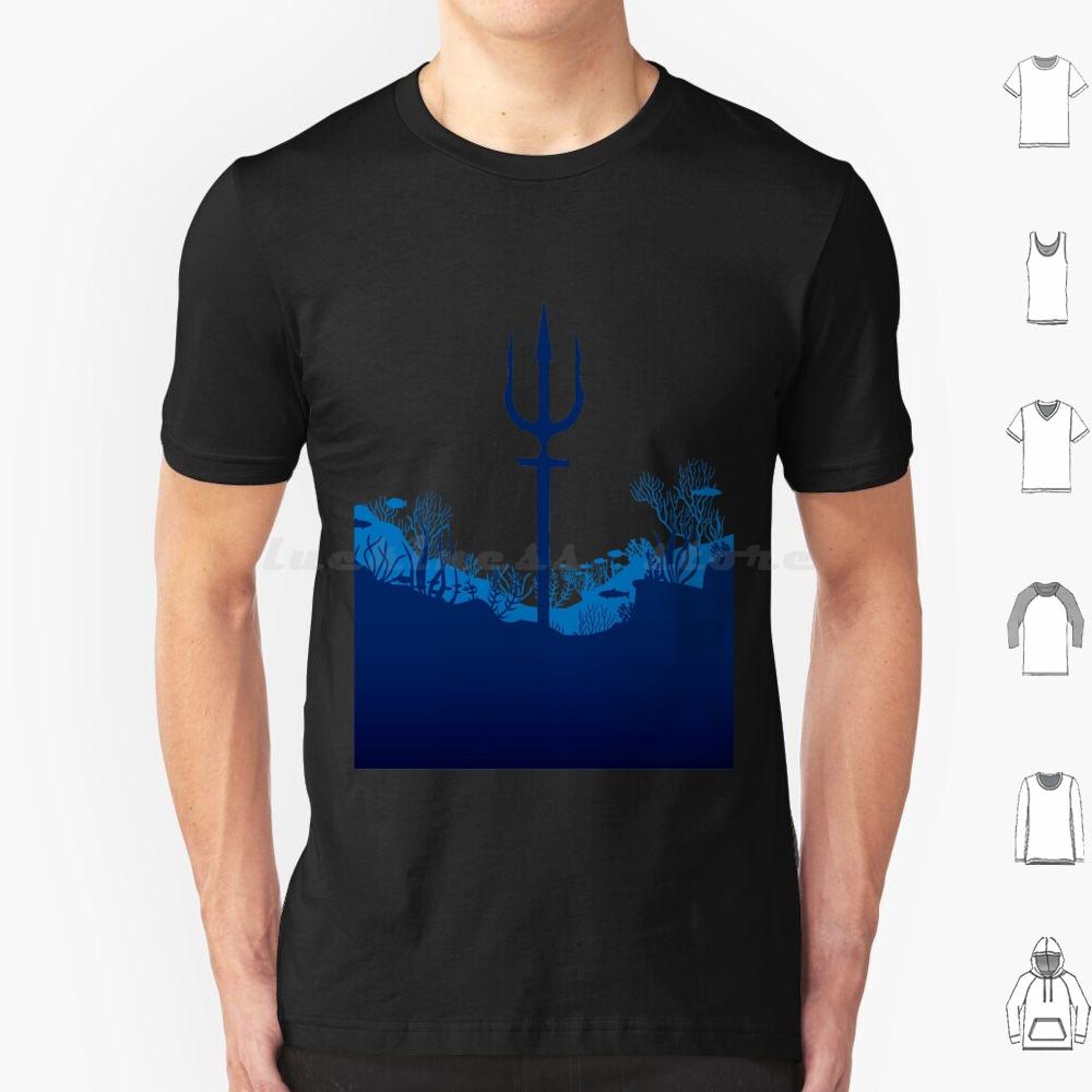 King Of Atlantis Trident T Shirt Cotton Men Women DIY Print Trident King Atlantic Atlantis Sea Ocean Aquaman Superhero Comic