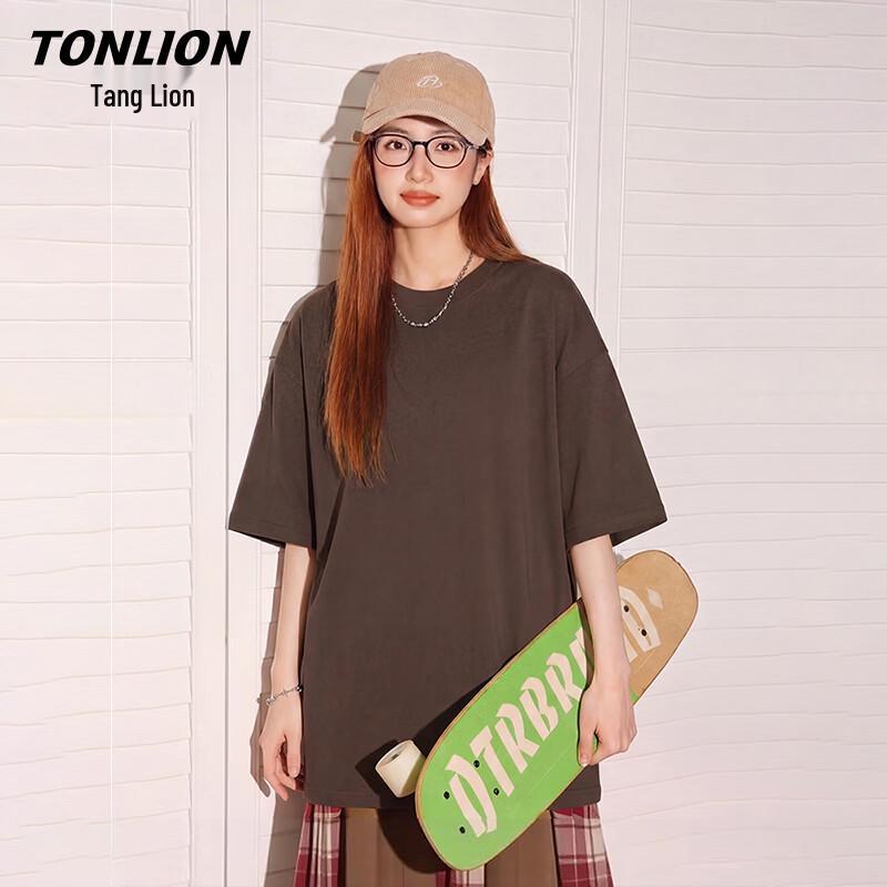 Женская футболка TonLion с коротким рукавом из чистого хлопка
