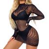 Дамы Сексуальное сетчатое мини-платье в сетку Цельные платья Боди Женское белье Женское прозрачное платье с открытой спиной Нижнее белье Сексуальные костюмы размера плюс