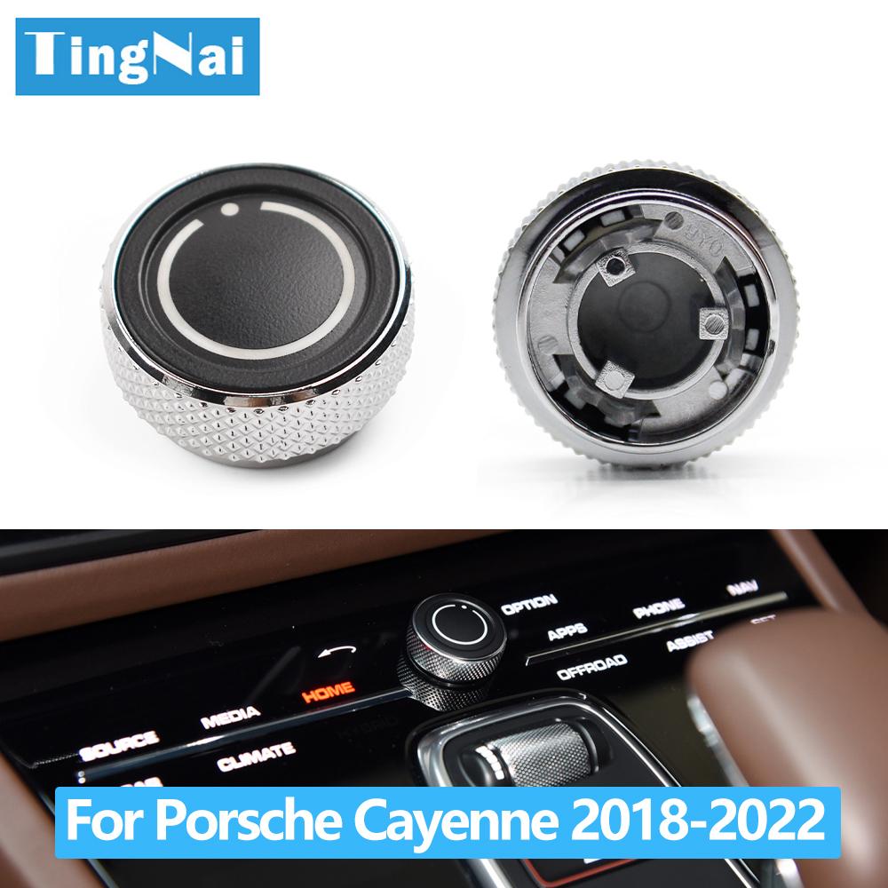 Car Front Rear Central Console AC Temperature Button Audio Volume Knob CD Control Switch Button For Porsche Cayenne