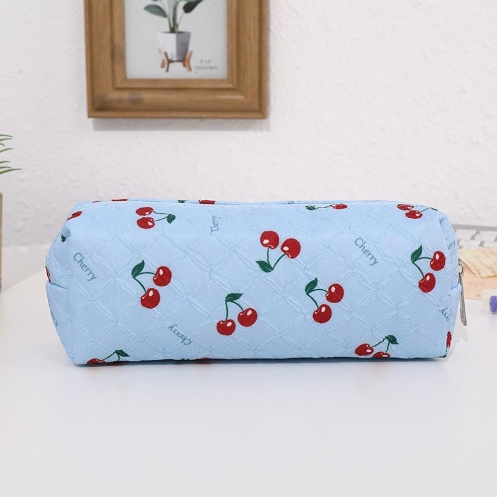 Large Capacity Pen Bag Cherry Print Stationery Bag Kawaii Pencil Pouch  Students