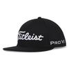 Titleist Tour Elite Flat Bill Cap, Black and White, TH24ATEFBN2-01