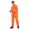 Хэллоуин Мужской Взрослый Оранжевый Костюм Заключенного для Вечеринки комбинезон униформа костюм пожарного