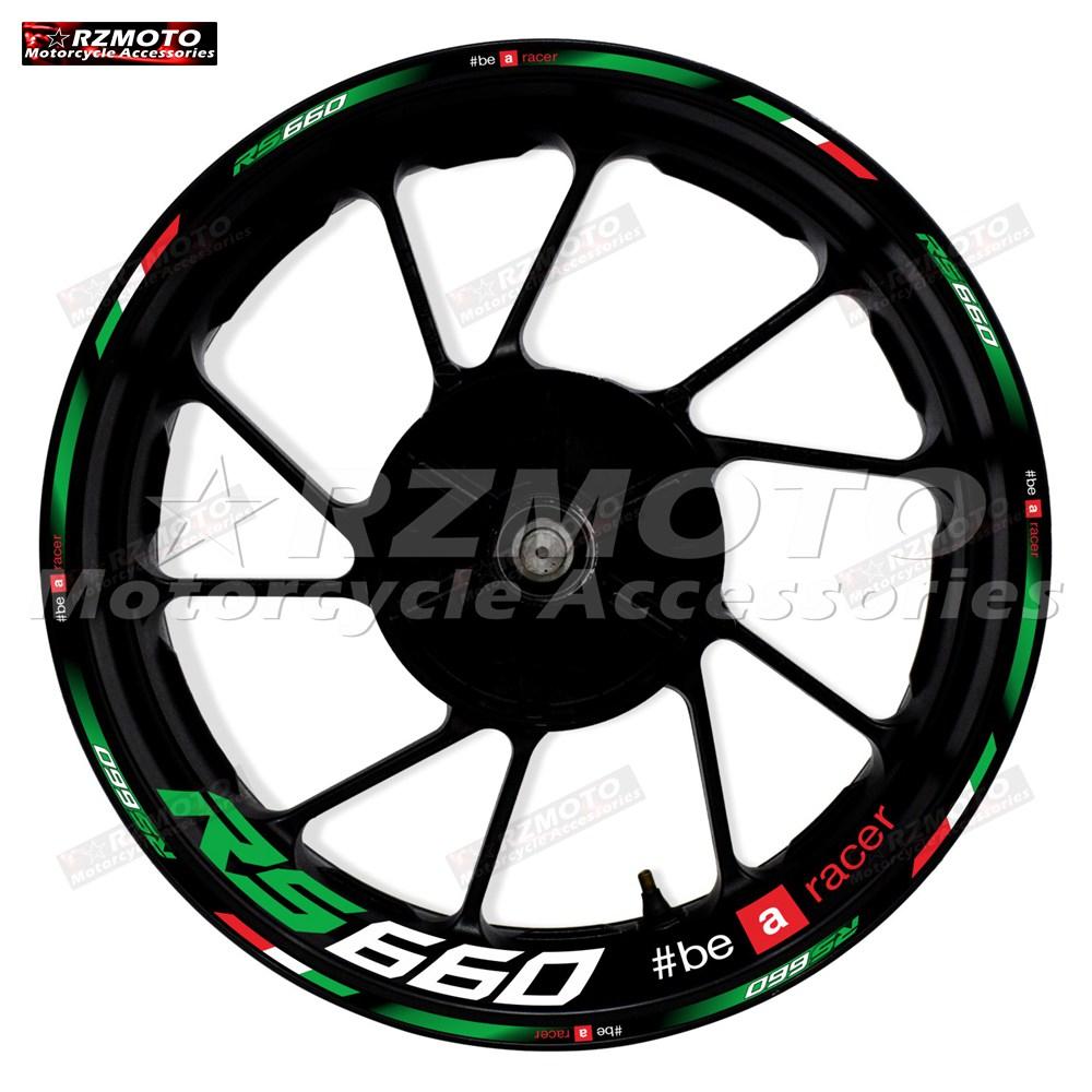 For RS660 RS 660 Motorcycle 17 Inch Front and Rear Decal Hub Waterproof Reflective Rim Wheel Sticker