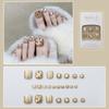 S.A.V.I Накладные ногти на пальцы ног 3D Кристалл Nude Champagne, 24 шт. - Легкий педикюр Press-On