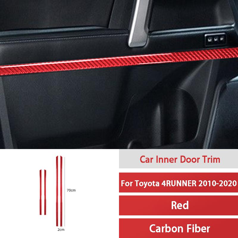 Автомобильная отделка из настоящего углеродного волокна красного цвета для Toyota 4RUNNER 2010- приборная консоль, панель переключения передач, украшение