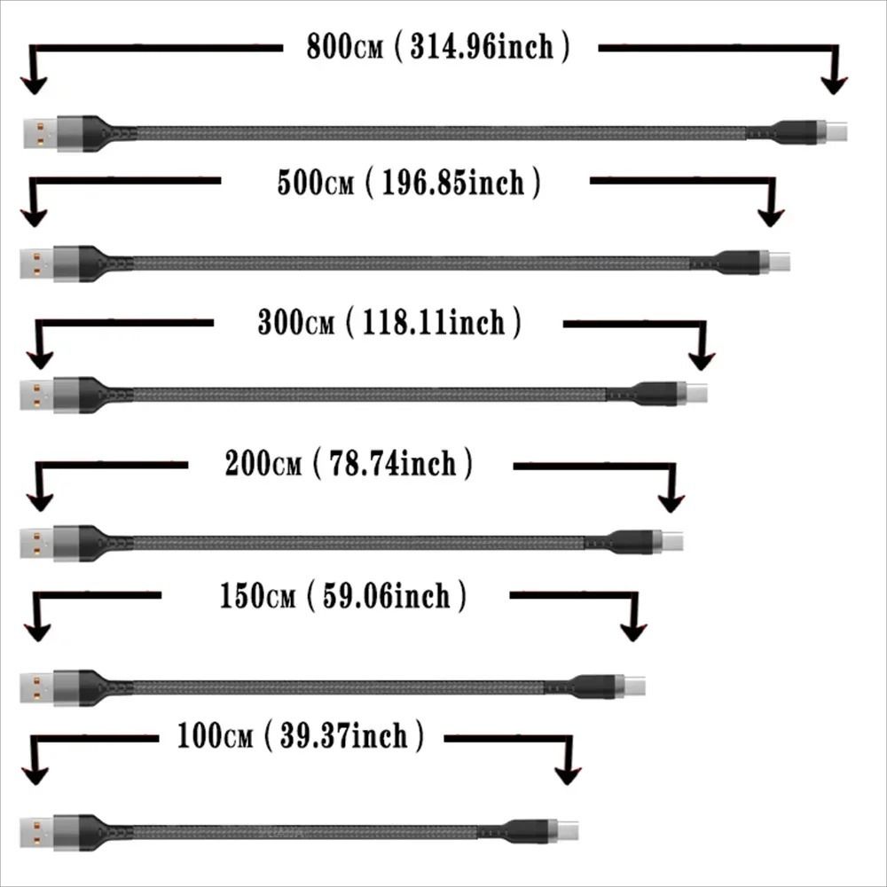 Плетеный USB TYPE C Кабель Красный/Черный USB C Зарядный Кабель Прочный Удлинитель Зарядного Кабеля Мобильное Устройство