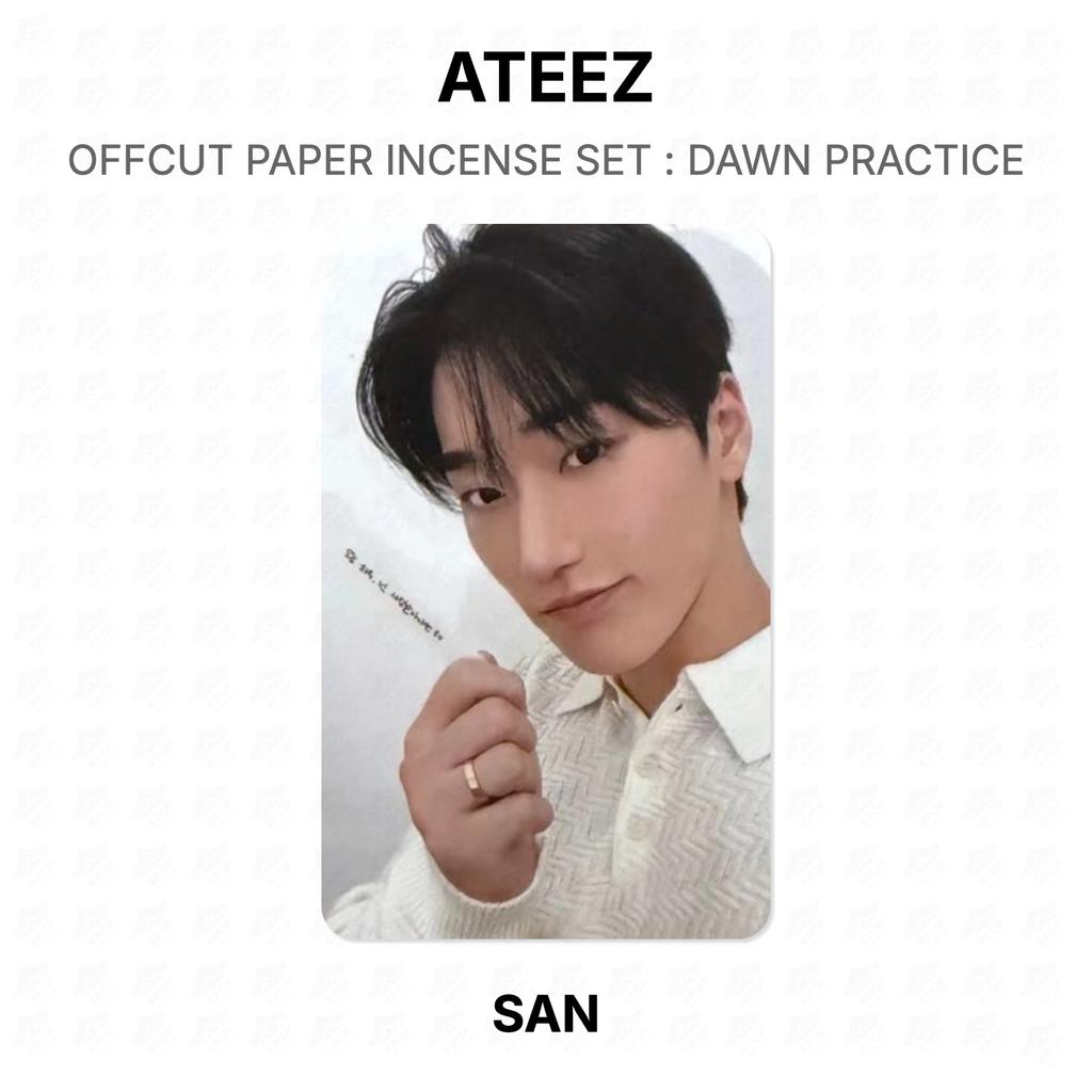 ATEEZ НАБОР БУМАЖНЫХ ИНСЕНСОВ ИЗ ОБРЕЗКОВ : DAWN PRACTICE Официальная фотокарточка