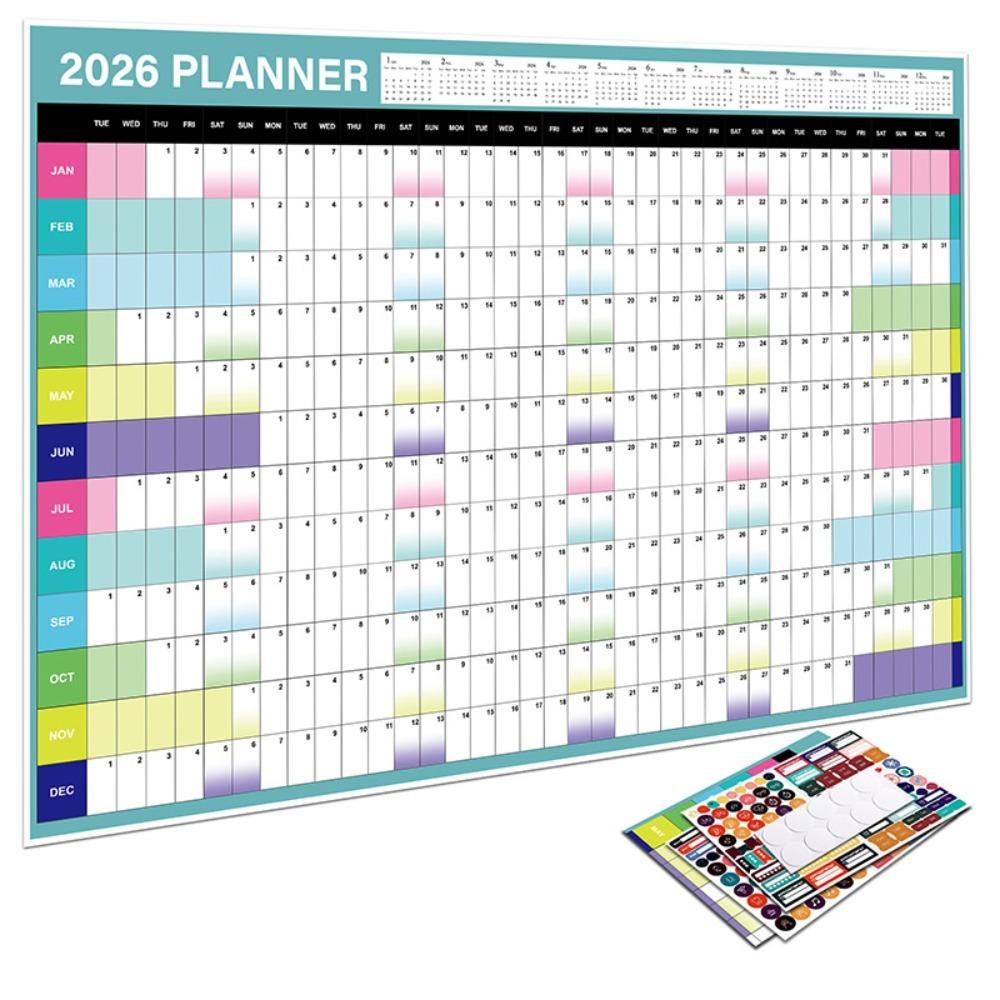 To Do List Schedule Yearly Daily Calendar Annual Planner 365 Days Planner Sheet Home Office