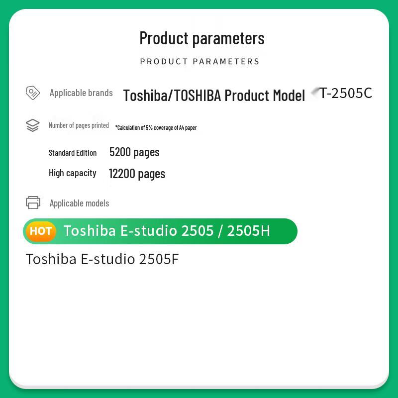 Caijin T-2505C Compatible Toner Cartridge for Toshiba E-studio 2505 Series