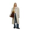 GREEN BELT Women's Lamb Wool Lapel Long Coat