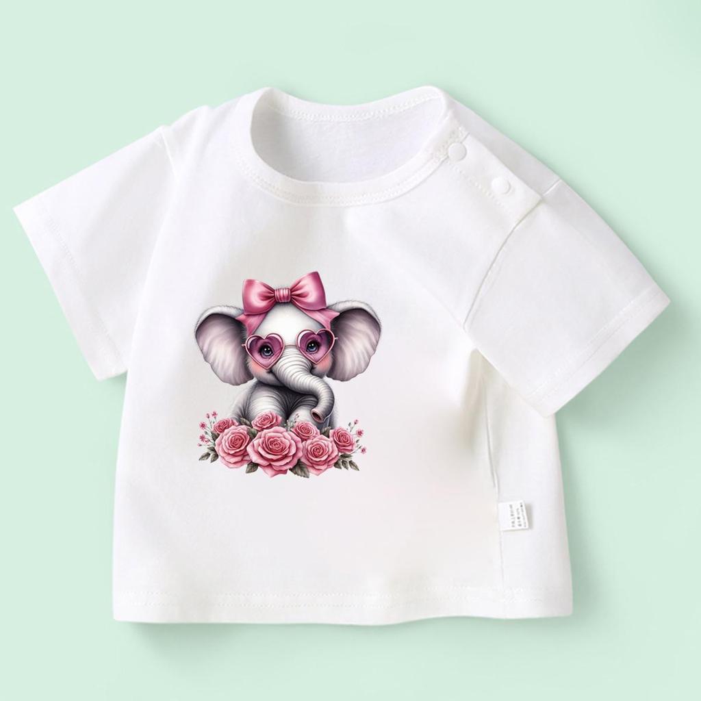 Animal Flowers Thermal Patches Clothing Cartoon Deer Cat Tiger Thermal Press Vinyl Hoodies Tops Washable Diy Thermal Stickers