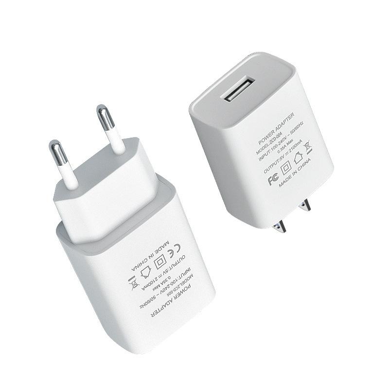 Зарядное устройство 5В 2А, сертифицированное FCC, USB-вилка для зарядки мобильного телефона, подходит для зарядного блока Apple