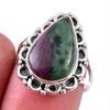 Ruby In Zoisite Handmade Lab-Created 925 Sterling Silver Jewelry Ring S.7 t6R67