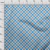 oneOone Cotton Flex Medium Blue Fabric Check Fabric For Sewing Printed Craft Fabric By The Yard 40 Inch