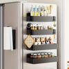2Pcs Magnetic Spice Rack for Refrigerator, Multipurpose Magnetic Shelf for Fridge for Kitchen and Bathroom Organization