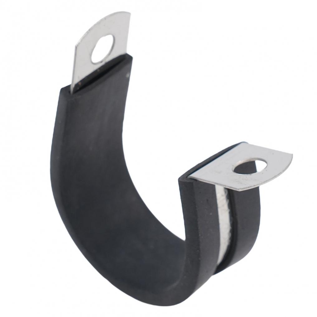 10pcs Stainless Steel Rubber Lined P Hose Pipe Clamps Cable Mounting Clips Wire