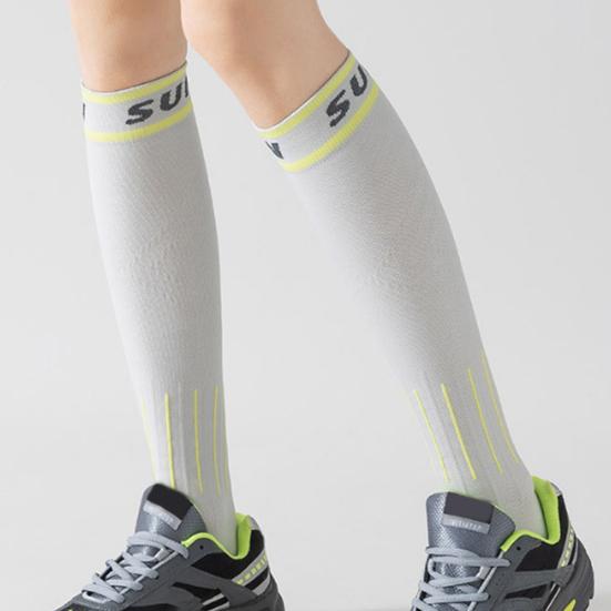 1 пара женских зимних носков длиной до колена с массажной подошвой, с длинной трубкой, с высокой эластичностью, с противоскользящими свойствами, носки для йоги, удобные, теплые, для бега трусцой