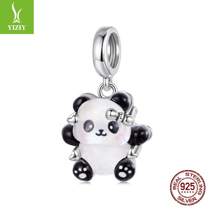 Милые подвески в виде медвежат из стерлингового серебра 925 пробы, изысканные животные, аксессуары для бисероплетения браслетов своими руками