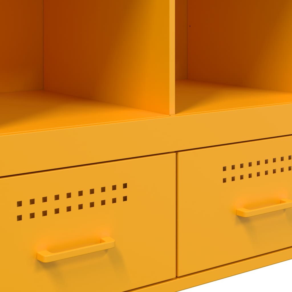 Highboard Mustard Yellow 68 x 39 x 101.5 cm Steel