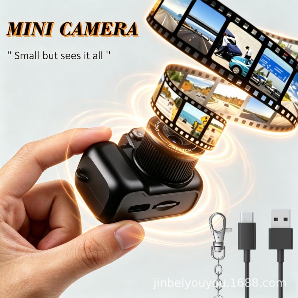 Mini Thumb Digital Camera, Portable Sports Small Cam for Kids Students, Photo & Video Recording