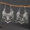 Винтажные серьги-кошки Простые Металлические серьги-подвески серебристого цвета для женщин Ювелирные изделия