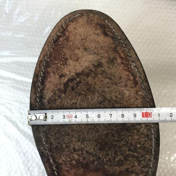 60s-70s Vintage STUART HOLMES Goodyear Long Wingtip Shoes 27.5-28cm Black(USED)