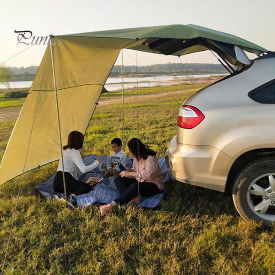 Автомобильный тент, водонепроницаемый тент из ткани Оксфорд, 5-8 человек, открытый кемпинговый брезент, внедорожник, навес для задней двери грузовика, крыша автомобиля, солнцезащитный козырек, хэтчбек, автомобильная палатка