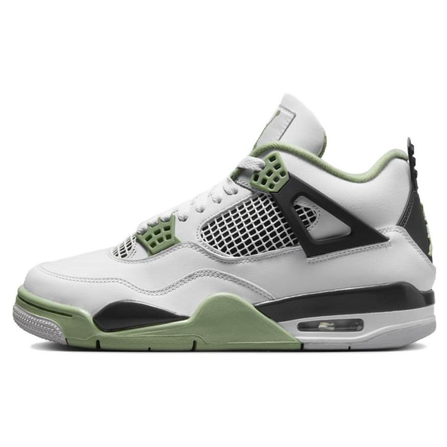 Air Jordan 4 Retro Seafoam Women Sneakers White Dark-Ash Neutral-Grey AQ9129-103