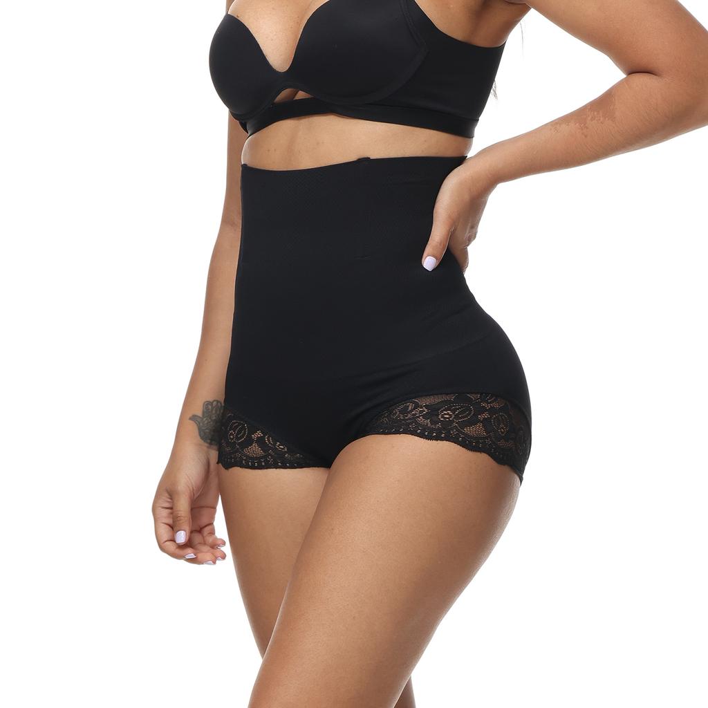 Женские утягивающие трусики с высокой талией, утягивающее нижнее белье, кружевное корректирующее белье, утягивающие трусы