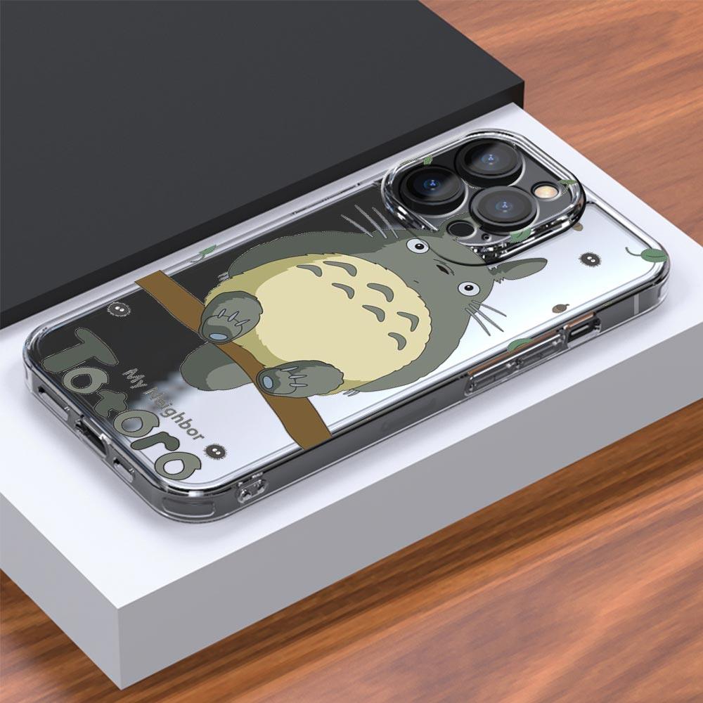 Милый Тоторо Унесенные призраками Миядзаки для iPhone 14 13 11 12 Pro Max X XR XS чехол для телефона iPhone 14 7 8 Plus SE прозрачный чехол из ТПУ