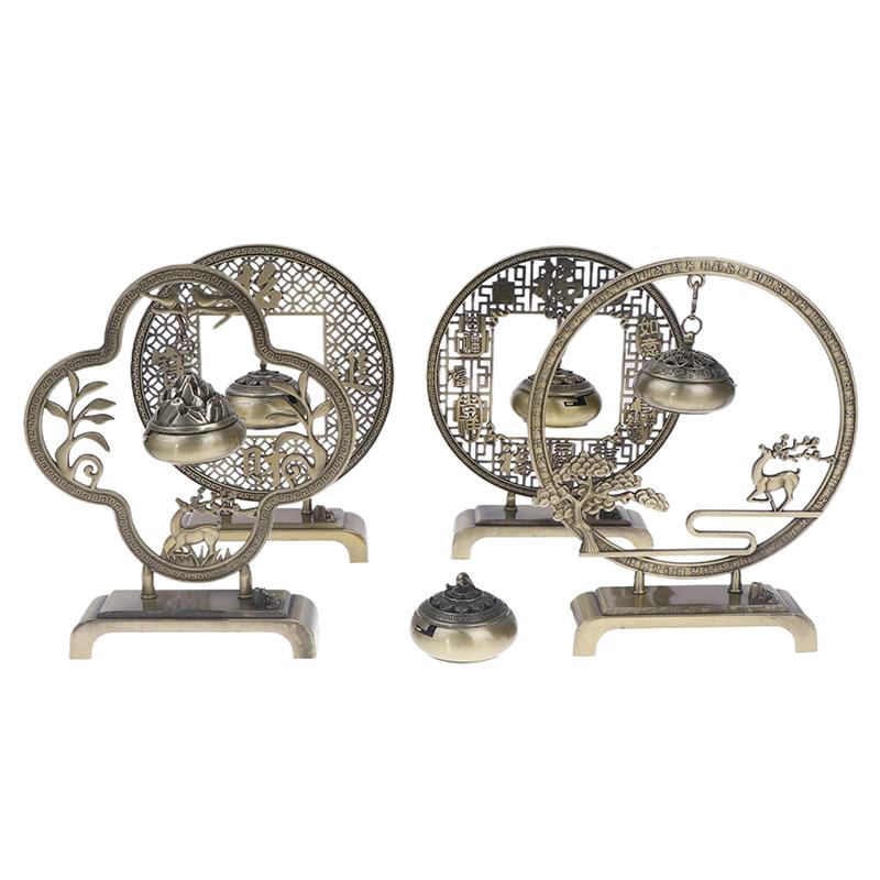 Курильница для благовоний в виде цветка лотоса, ретро, выдолбленная, цинковый сплав, подвесные курильницы для лотоса, благословение, держатель для настурции, домашний офис, декор