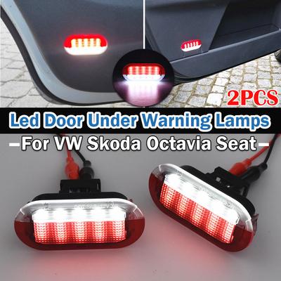 2 штуки для VW Golf MK3 MK4 Jetta Beetle Touran Polo Vento Белые/Красные Светодиодные Подсветки Дверей Под Предупреждающие Лампы Для Skoda Seat