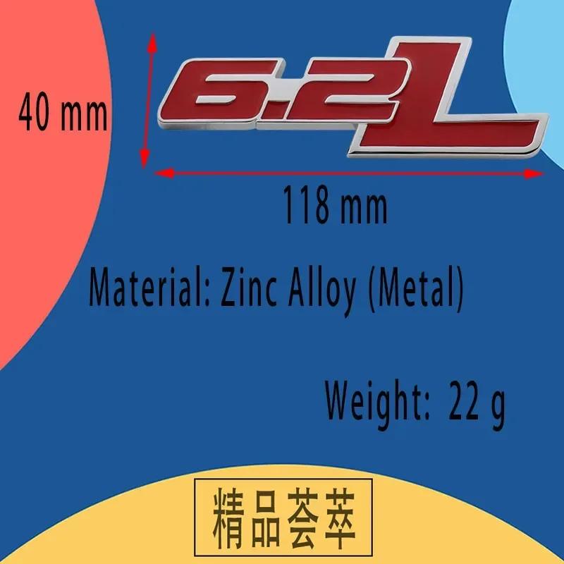 ABBU1 3D Premium 6.2 L 6.2L car Hood Fender trunk Rear Bonnet Nameplate Decal Emblem Badge Sticker