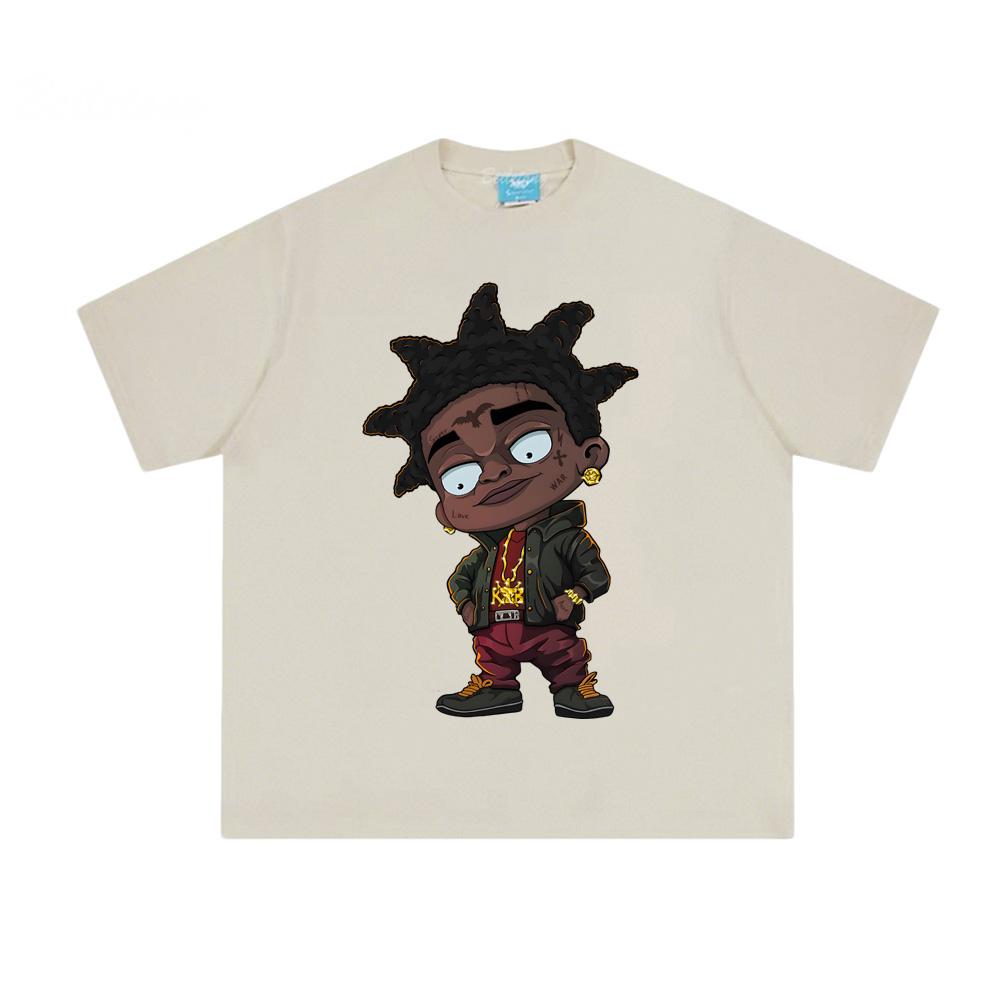 Kodak Black 2025 Новая футболка Летняя футболка с круглым вырезом 100% хлопок Одежда Высокое качество Женская/Мужская Хип-хоп Топы