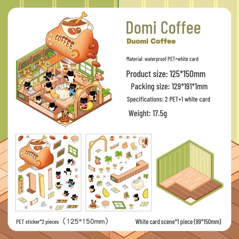 Popular Cartoon Scenery 3D DIY Stickers for Kids