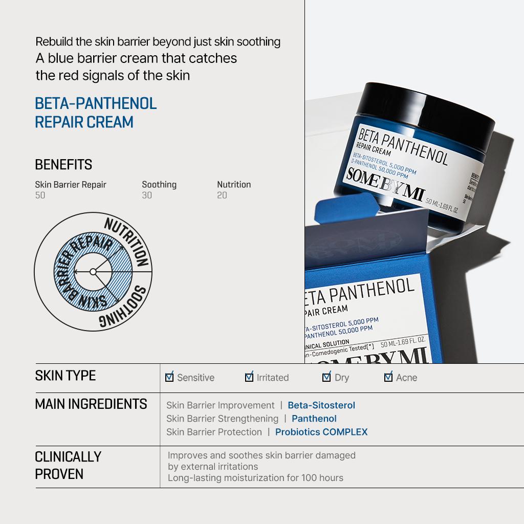 SOME BY MI Бета-пантенол восстанавливающий крем 50 мл
