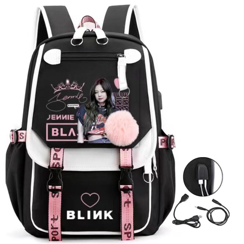 Унисекс Рюкзак в стиле Blackpink Лиса Звездное небо Оксфордская ткань Повседневная Дорожная Сумка