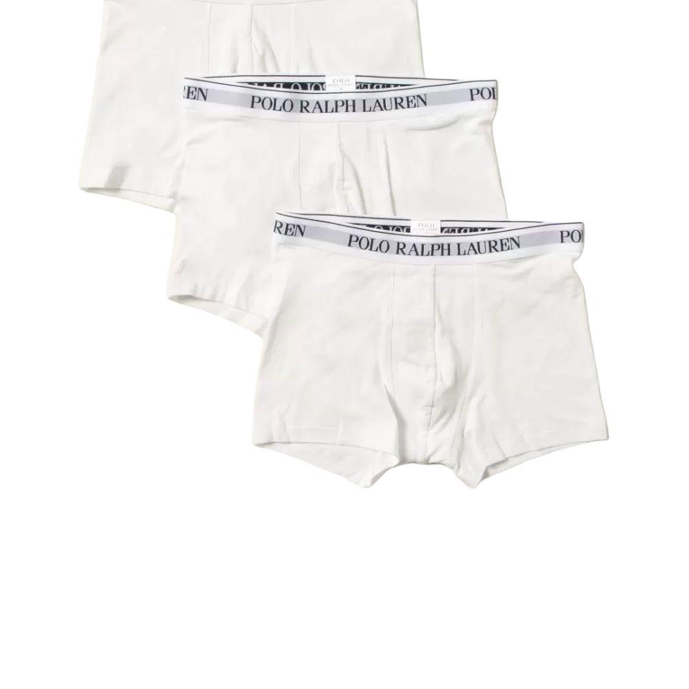 Polo Ralph Lauren FW22 Буквенный логотип Жаккардовые трусы-боксеры 3 шт. Мужское нижнее белье Белый 714835885-001
