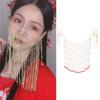 Ancient Style Chain Zinc Zinc Alloy Hanfu Headdress Hair Accessories Tassel Veil Cover Face Jewelry