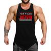 Summer Men’s Gym Clothing Bodybuilding Training Sleeveless Tops Youthful Vitality Loose Irregular Hem Cotton Tank Tops