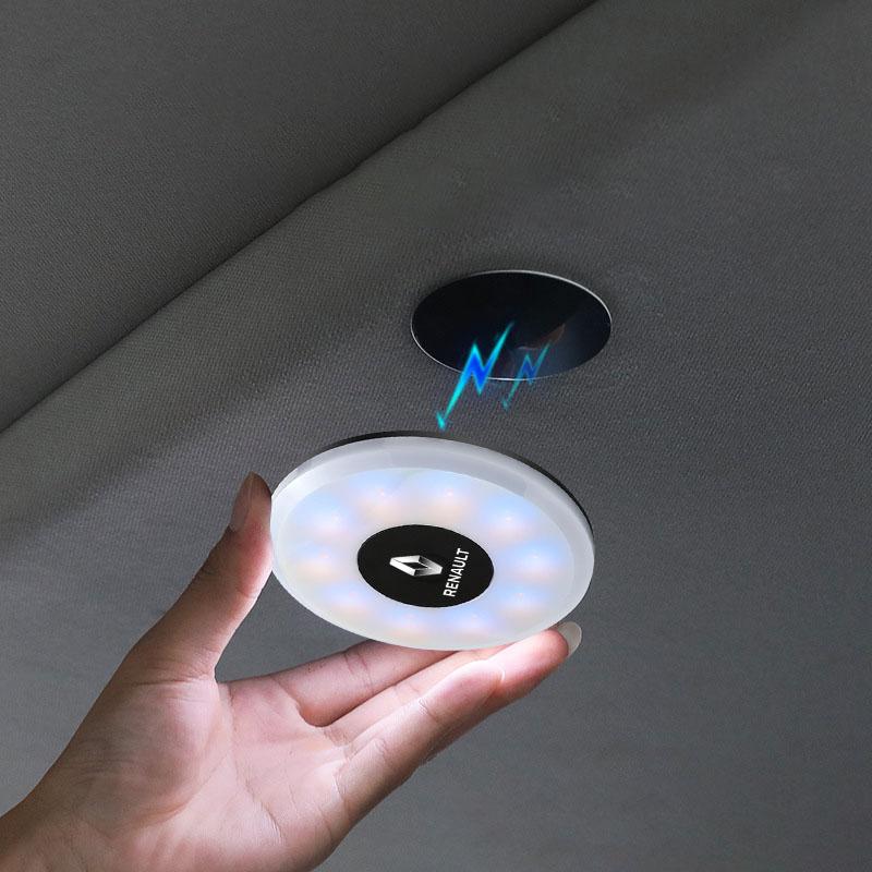 Магнитное основание Потолочный Автомобильный Светодиодный Сенсорный Светильник Освещение салона автомобиля Лампа для чтения для Renault Dacia DUSTER Megane 2 3 Clio 4 Captur Kadjar Fluence