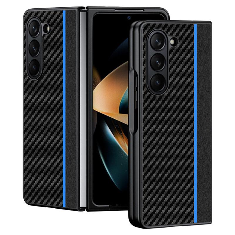 For Samsung Galaxy Z Fold6 5G Case Carbon Fiber Texture PU+PC Phone Cover