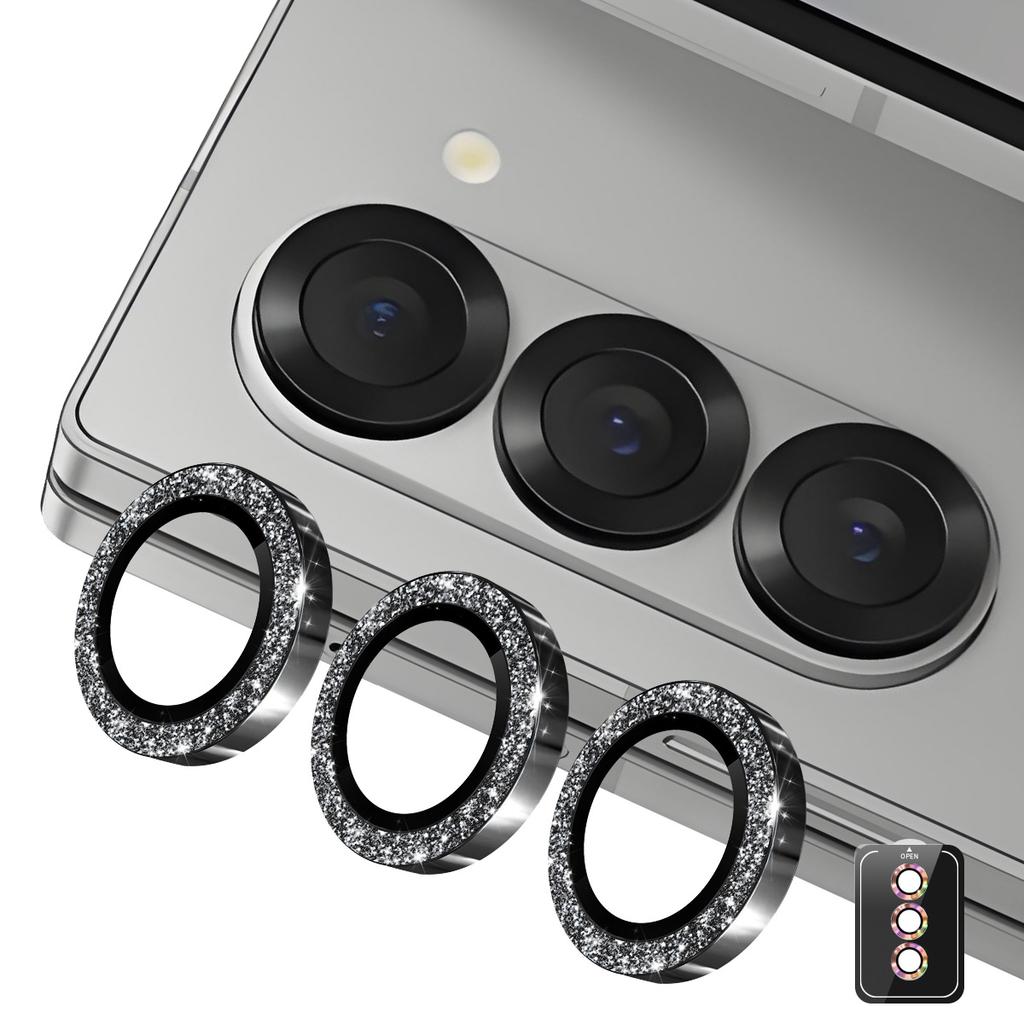 Защитное стекло для камеры Samsung Galaxy Z Fold6 5G ENKAY Hat-Prince с блестками