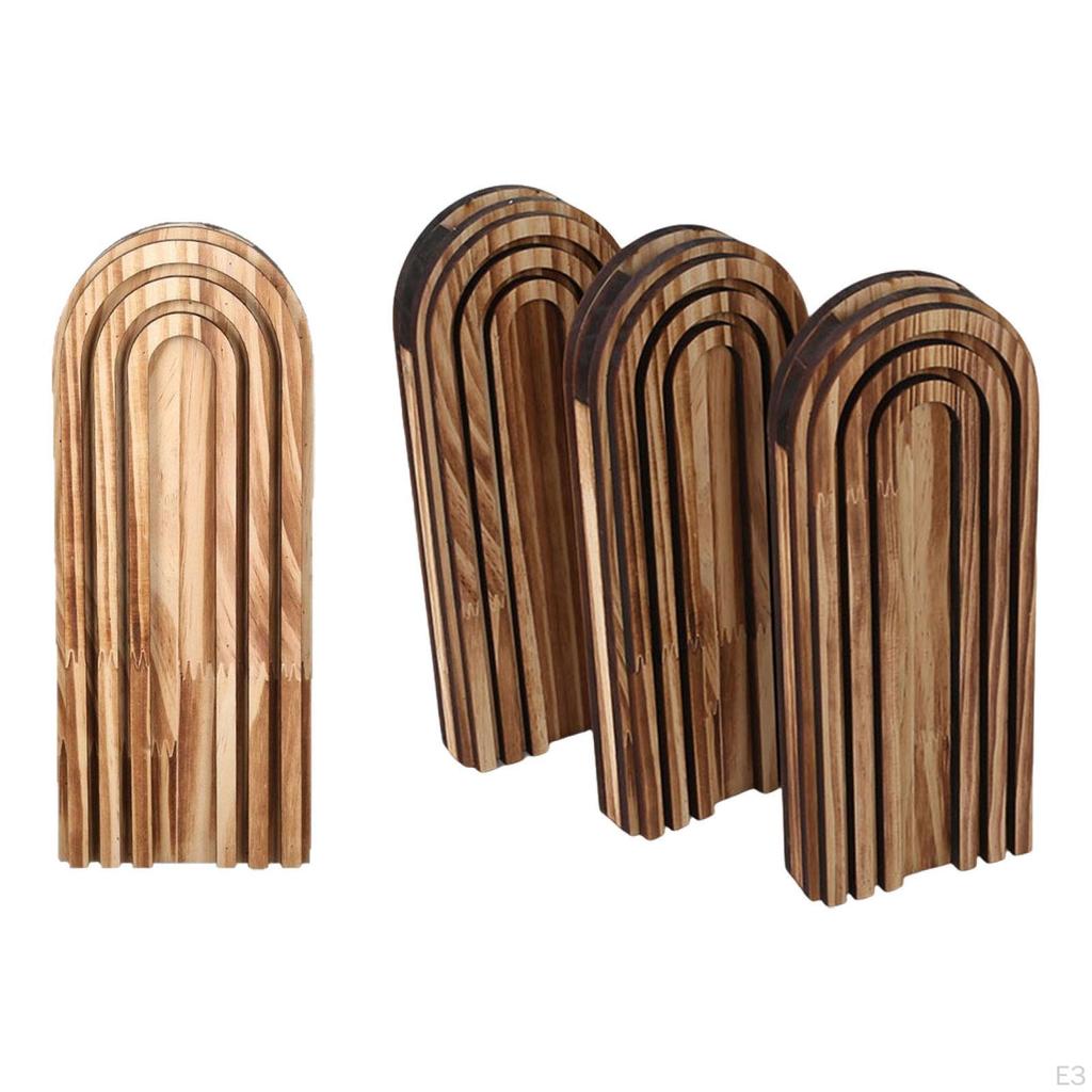 Wood Wall Planter Art Decor, Bathroom Fake Plant Modern, Vase Rustic Hanging