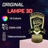 Lampe LED 3D - Sport de Combat - Multicolore - Tactile - Télécommande - 22 cm