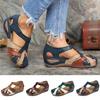 Newly Lollita Orthopedic Plus Sandals PU Leather Retro Arch Support Comfy Round Toe Sandals for Women Toe Protection Design