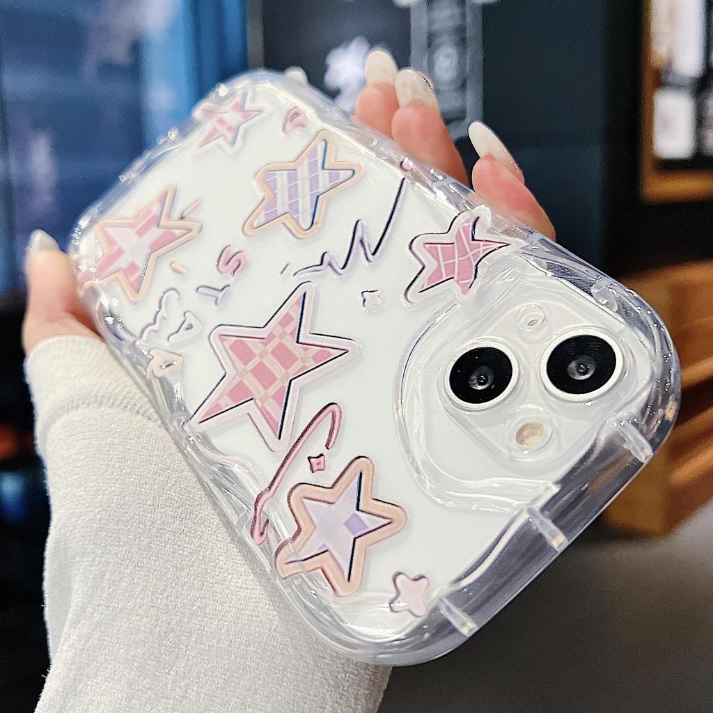 Милый силиконовый чехол для Xiaomi Redmi Note 13 12 11 Samsung A54 A24 A14 Oppo A78 A58 A38 Infinix Note 30 Pro Funda Meteor Stars Cover Мягкий бампер из ТПУ