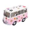 Tissue Box Holder Vintage Creative Bus Shape Iron Tissue Box Cover for Decoration Desktop Ornament Roseate